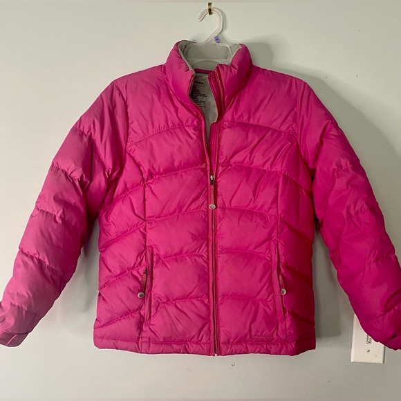 L.L. Bean Quilted Goose Down Puffer Women's Jacket Hot Pink Size Medium - Picture 3 of 9